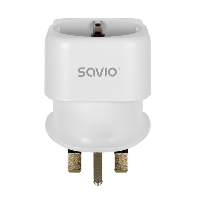 adapter podróżny SAVIO AP-04 EU na UK z uziemieniem